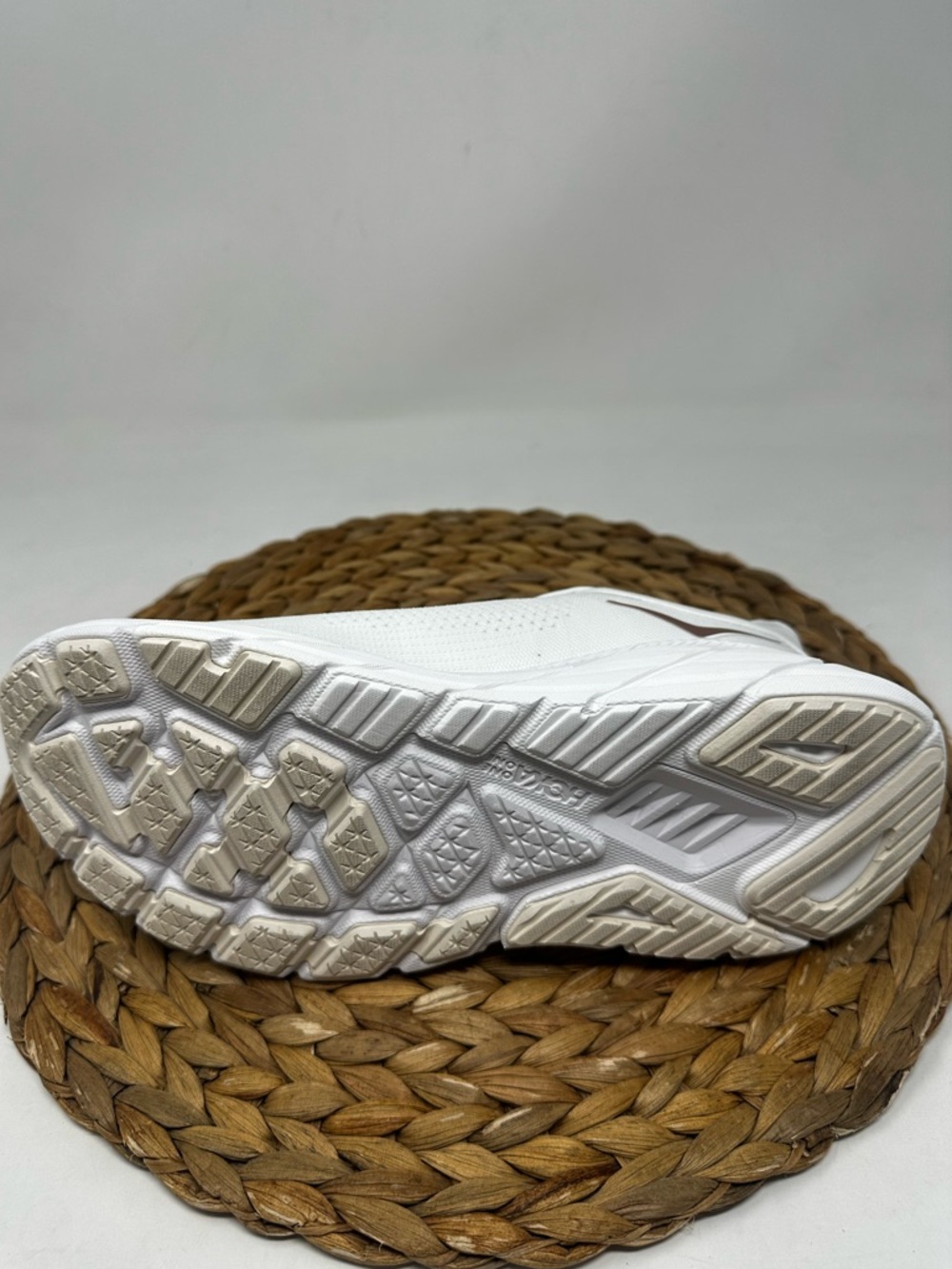 Hoka White Athletic Running Shoes - Picture 3 of 9